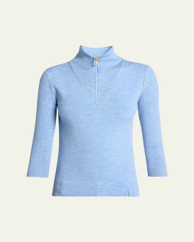 Half Zip Wool Top